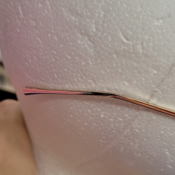 Gold Tone Wire Framed Sunglasses Retro Vintage - Picture 3 of 8